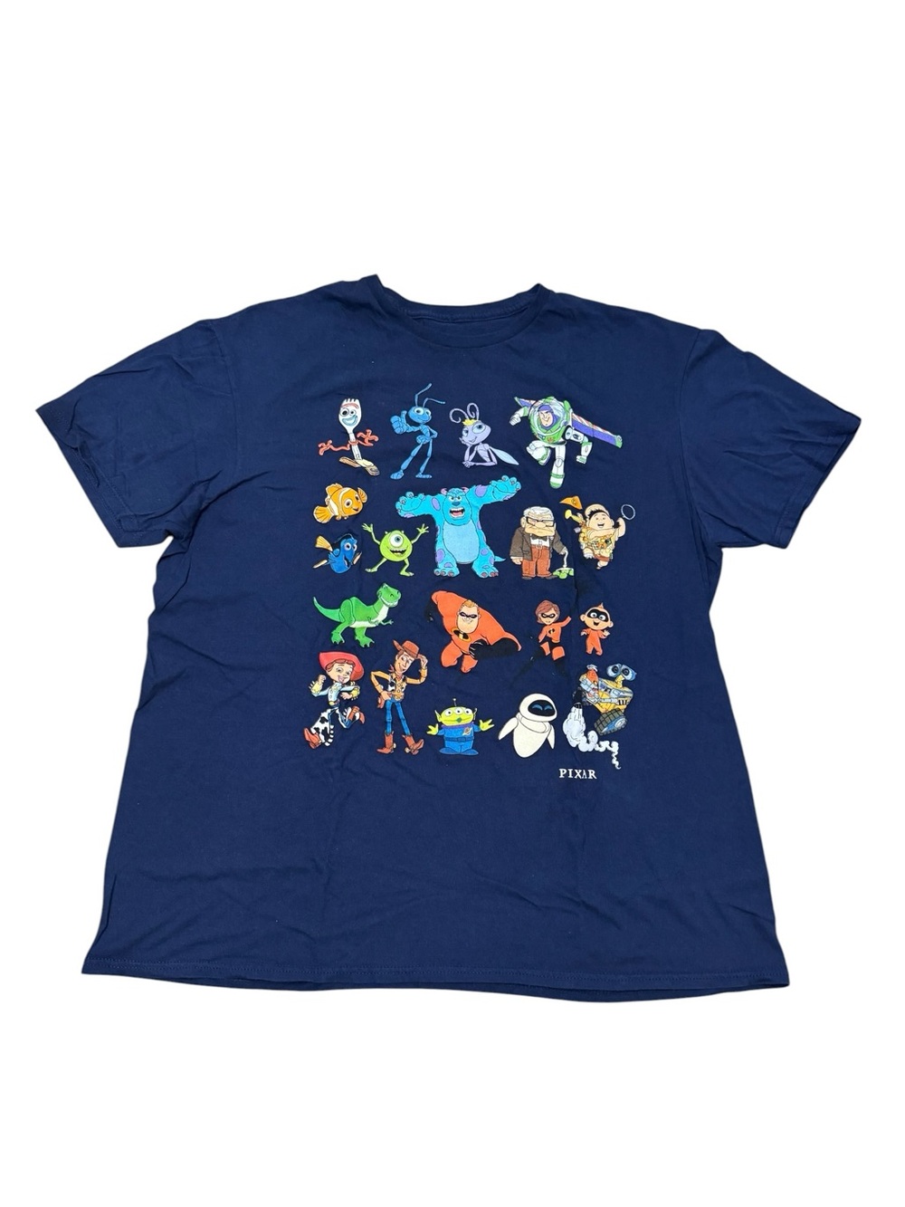 Pixar | Kids Navy Blue Short Sleeve Character Tee XL Toy Story, Monsters Inc,